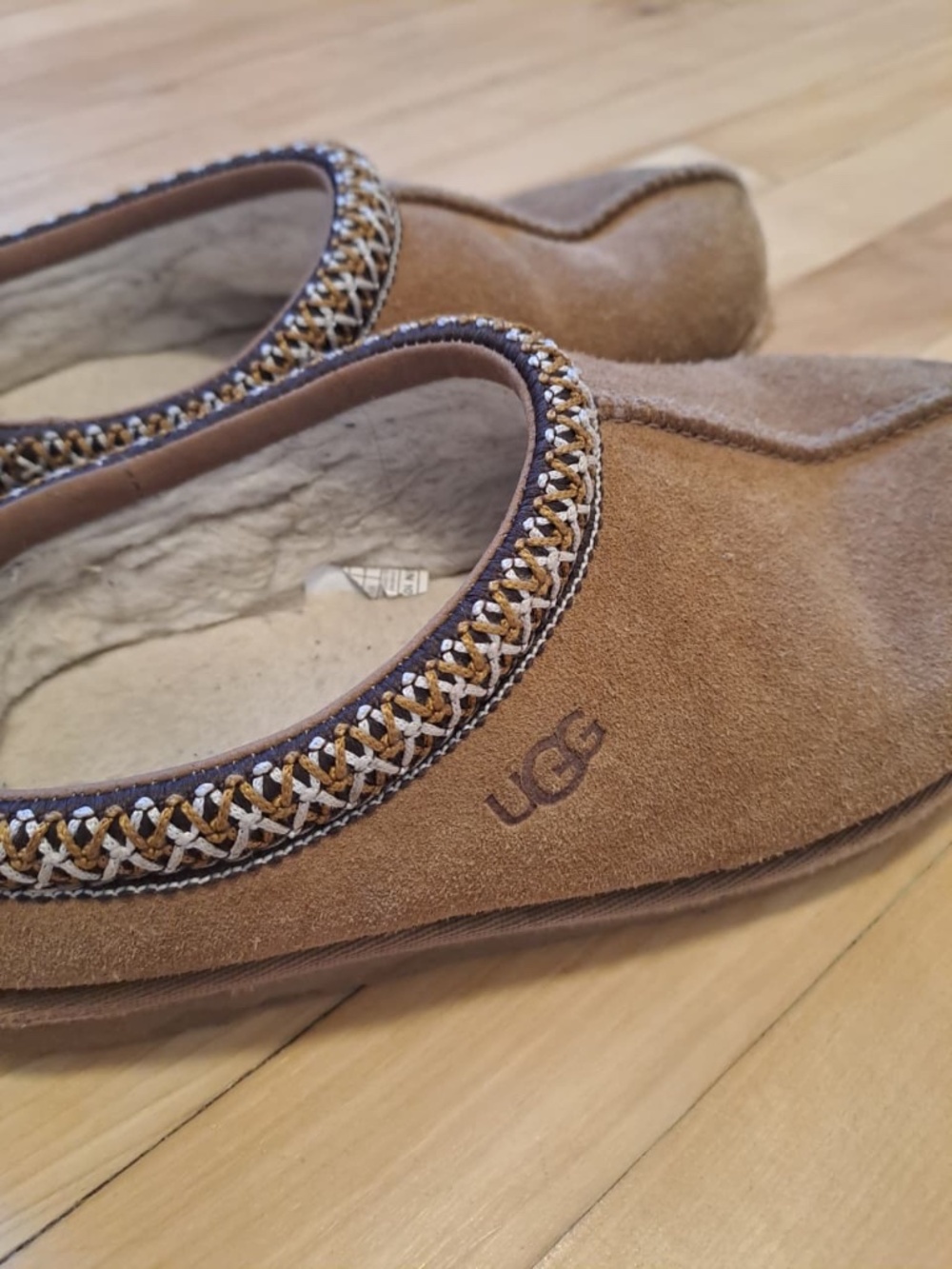 UGG Tasman Chestnut Suede Shearling Slip On Slippers EU 35 (US Kids 3)